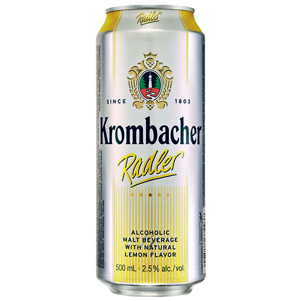 Пиво Krombacher Radler с лимонним лимонадом 2.5%