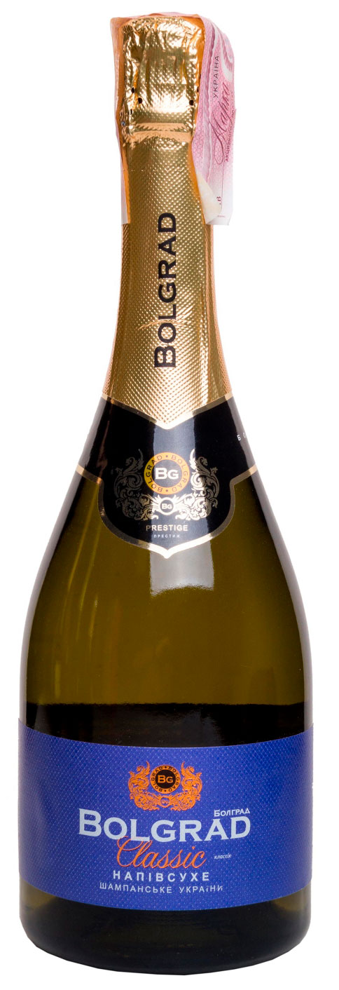 Вино ігристе Bolgrad Classic біле напівсухе 10.5-12.5%