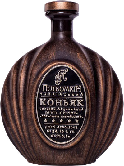 Коньяк Потьомкін Преміум 5 року витримки Кераміка 40%