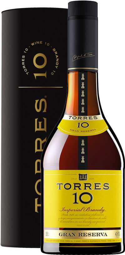 Бренді Torres 10 років витримки 38% в подарунковій упаковці