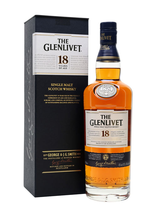 Віскі The Glenlivet 18 років витримки 43% в подарунковій упаковці