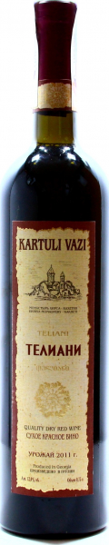 Вино Kartuli Vazi Телиани червоне сухе 12%