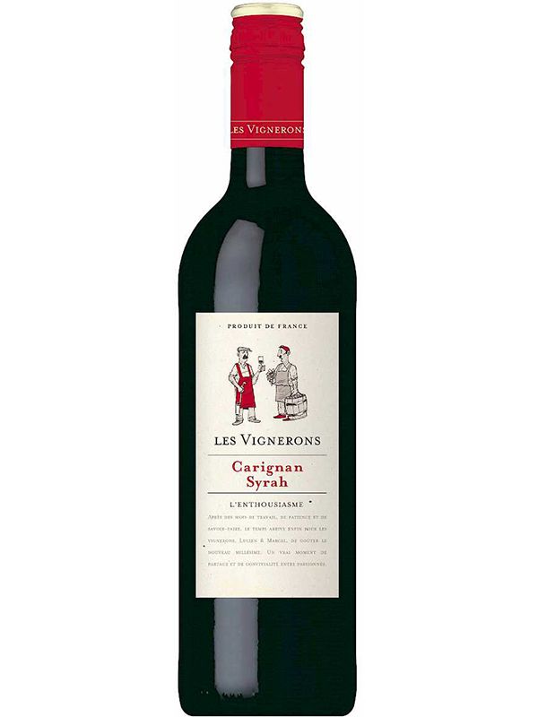 Вино Carignan Syrah Les Vignerons червоне напівсухе 12.5%