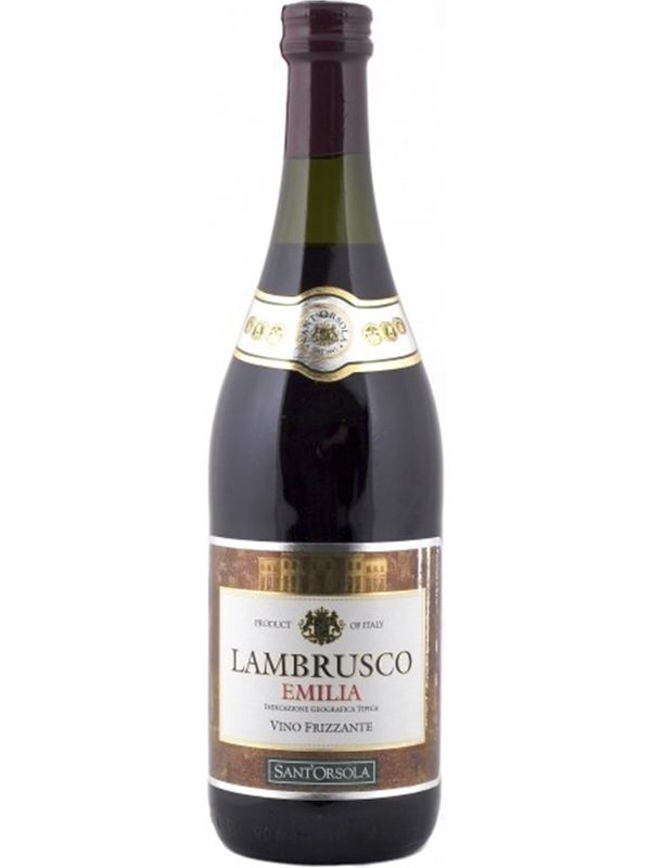 Вино ігристе Sant'Orsola Lambrusco Emilia Rosso червоне напівсолодке 8%