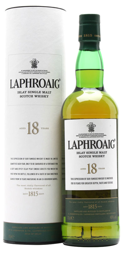 Віскі Laphroaig 18 років витримки 48%