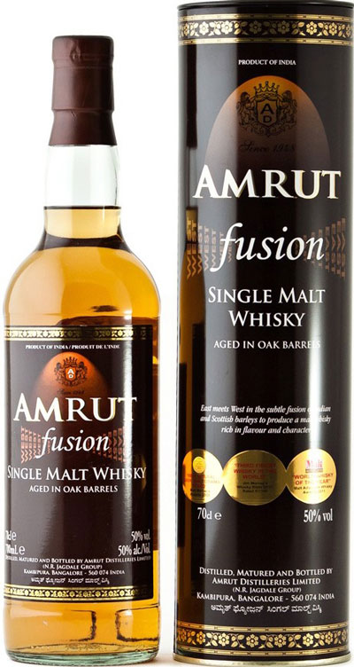Віскі Amrut Fusion у подарунковій упаковці 50%