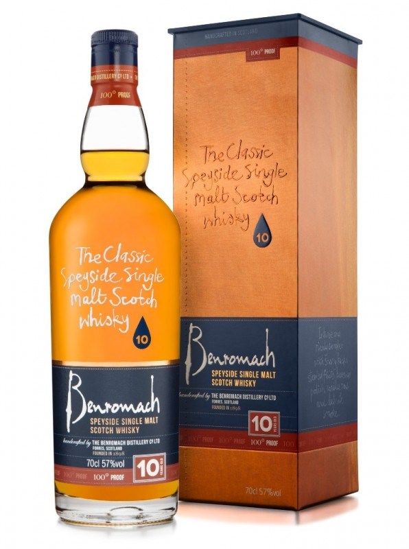 Віскі Benromach 10 YO 57% в тубусі