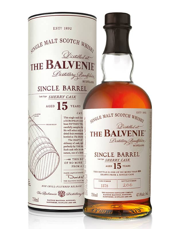 Віскі Balvenie 15 років витримки в тубусі 47.8%