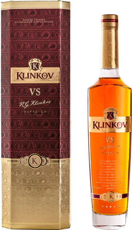 Коньяк Klinkov VS в коробці 5 років витримки 40%