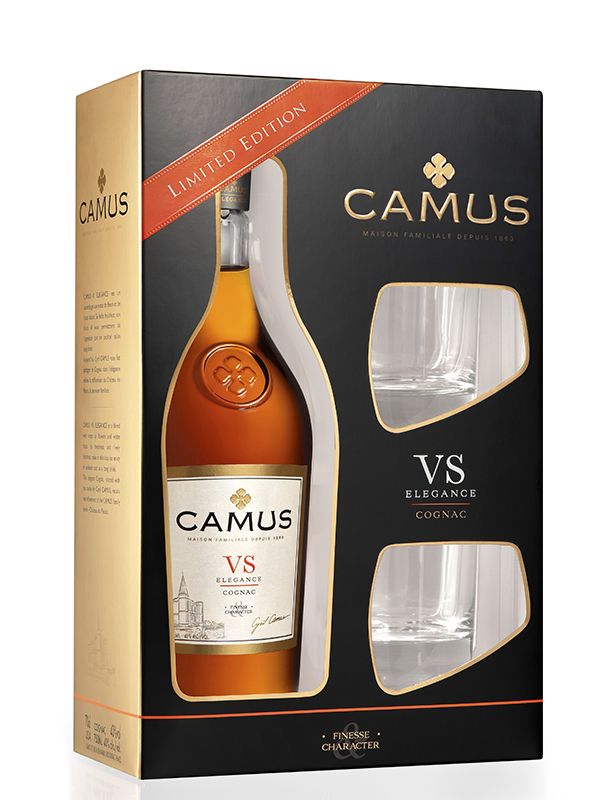 Коньяк Camus VS Elegance від 5 років витримки 40% з 2-ма бокакламі