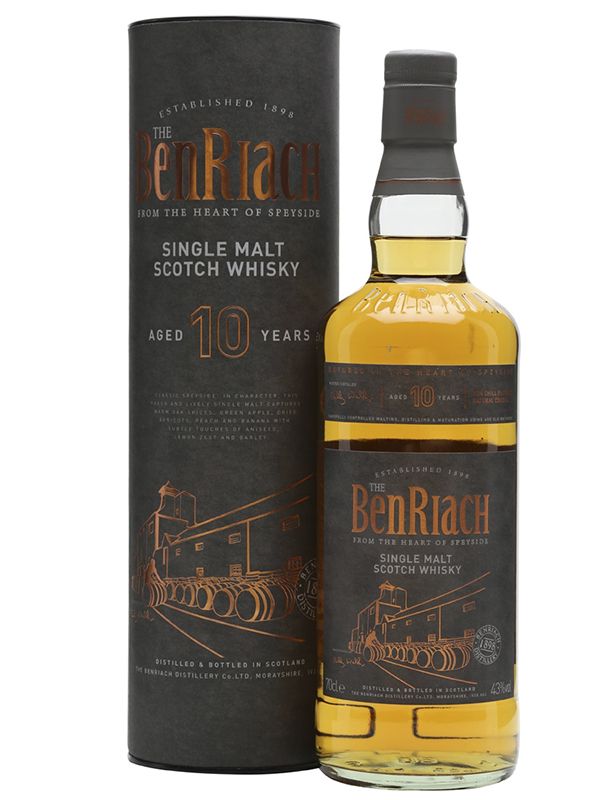 Віскі BenRiach 10 YO в тубусі 43%