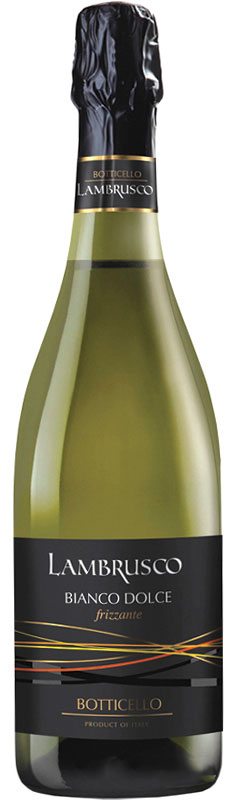 Вино ігристе Botticello Lambrusco dell'Emilia White Sweet біле солодке 8%