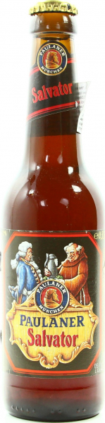 Упаковка пива Paulaner Salvator темне нефильтрованное 7.9%
