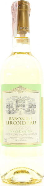 Вино Baron de Lirondeau біле напівсухе 11%