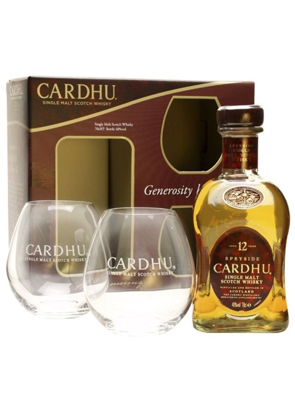 Віскі Cardhu 12 років витримки с 2-ма келихами 40%