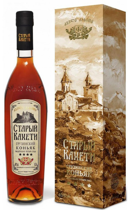 Коньяк Старий Кахеті 4 роки витримки 40% в подарунковій упаковці
