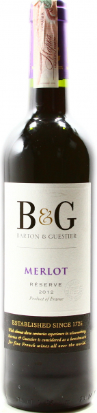 Вино Barton & Guestier Merlot Reserve червоне сухе 13%