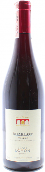 Вино Jean Loron Merlot червоне сухе 13.5%