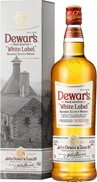 Віскі Dewar's White Label від 3 років витримки 40% в подарунковій упаковці