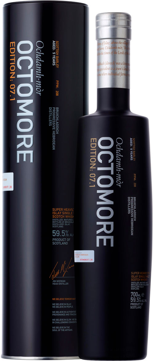 Віскі Octomore 7.1 Scottish 5 років витримки 59.5% в подарунковій упаковці