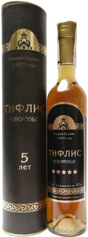 Коньяк Tiflisi Marani Тифліс 5 років витримки в тубусі 40%