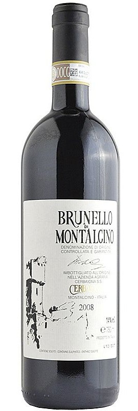 Вино Brunello di Montalcino Cerbaiona 2008 червоне сухе