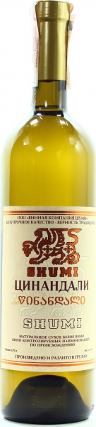 Вино Shumi Цинандалі біле сухе 10.5-12.5%