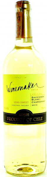 Вино Winemaker Sauvignon Blanc Chardonnay біле напівсолодке 12%