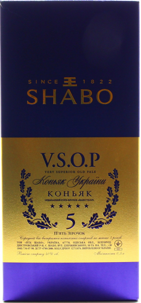 Коньяк Шабо V.S.O.P 5 років витримки 40% в подарунковій упаковці