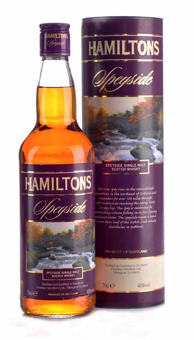 Віскі Hamiltons Speyside Single Malt у тубусі 40%