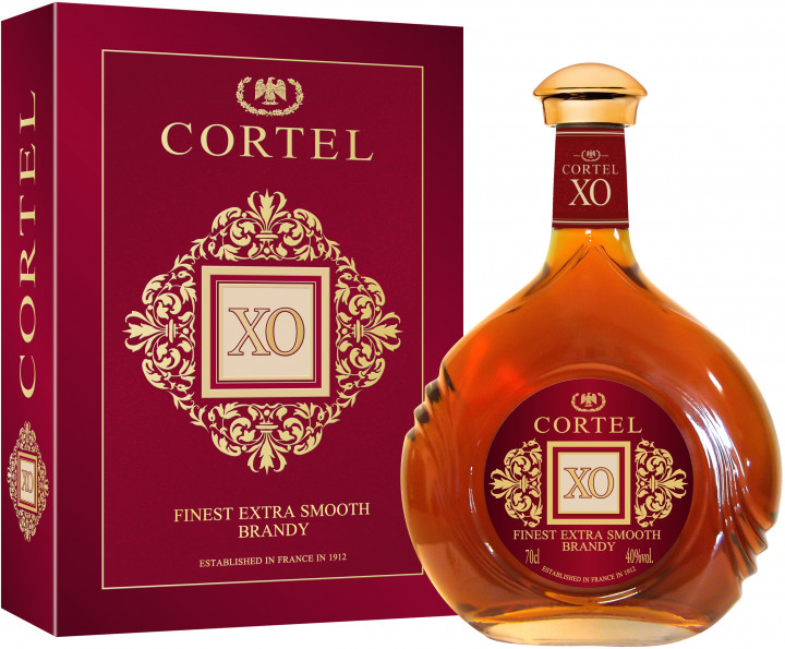 Бренді Brandy Cortel XO (Ella decanter) 40% в подарунковій упаковці