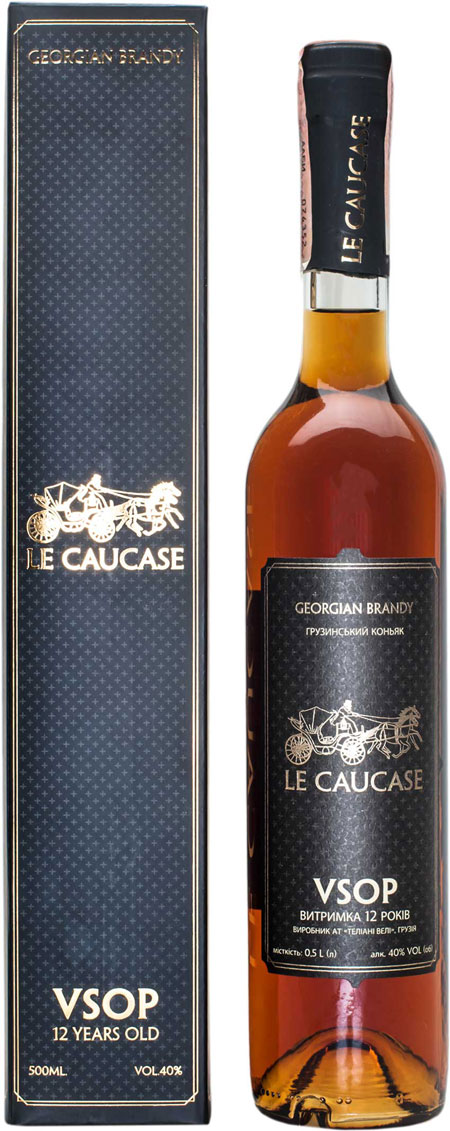 Коньяк грузинський Teliani Valley Le Caucase VSOP 12 років 40%