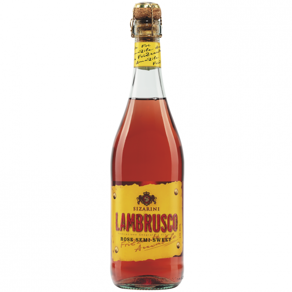 Вино ігристе Sizarini Lambrusco рожеве напівсолодке 8%