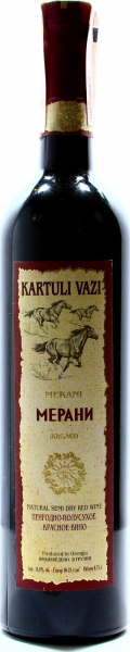 Вино Kartuli Vazi Мерани червоне напівсухе 11%