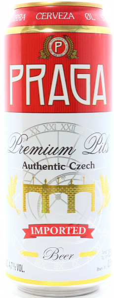 Упаковка пива Praga Premium Pils світле фильтрованное 4.7% х 24 банок
