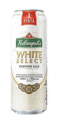 Упаковка пива Kalnapilis White Select світле нефильтрованное 5%