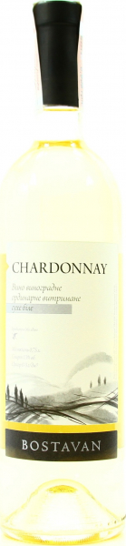 Вино Bostavan DOR Chardonnay біле сухе 13%