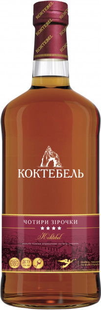 Коньяк ординарний Коктебель 4 роки витримки 40%