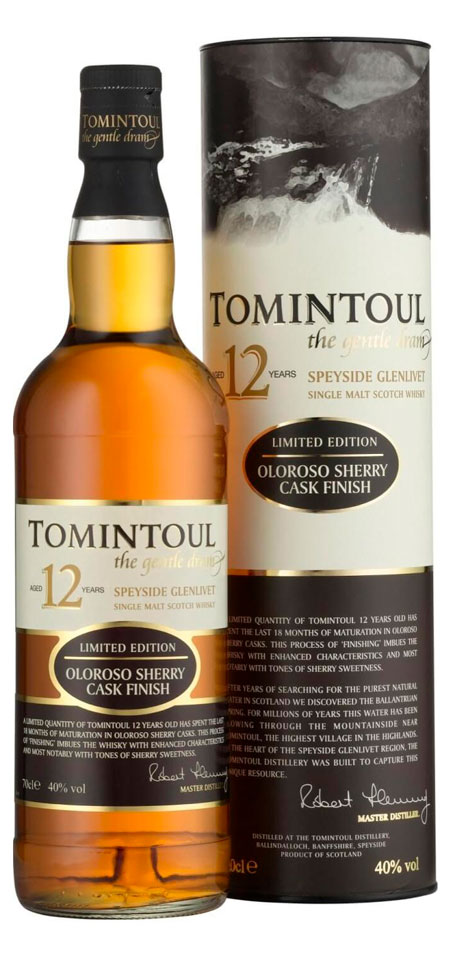 Віскі Tomintoul Single Malt Oloroso витримка 12 років 40%