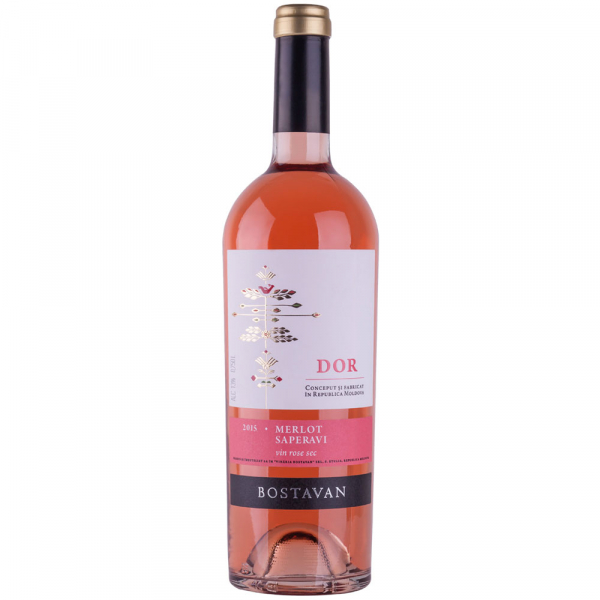 Вино Bostavan DOR Merlot & Saperavi рожеве сухе 13%