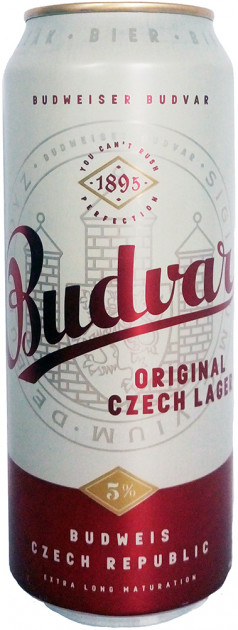 Пиво Budweiser Budvar Football світле фильтрованное %