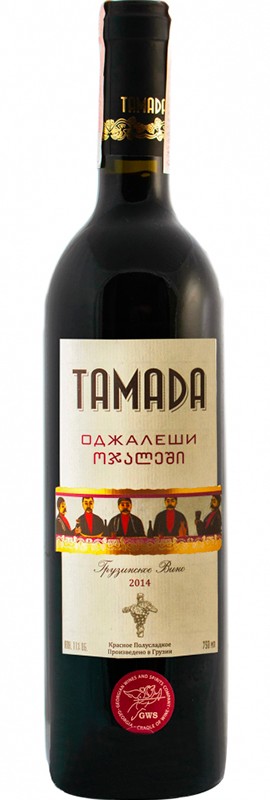 Вино Оджалеши Tamada червоне напівсолодке 11%