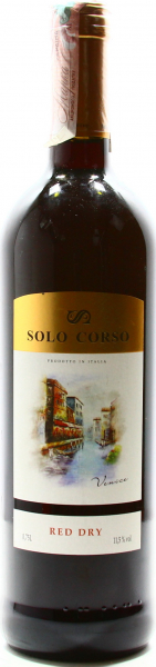 Вино Solo Corso червоне сухе 11%