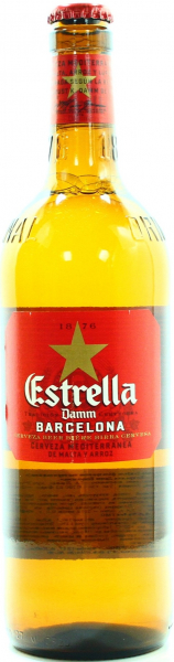 Упаковка пива Estrella Damm Lager світле фильтрованное 4.6% х 12 пляшок