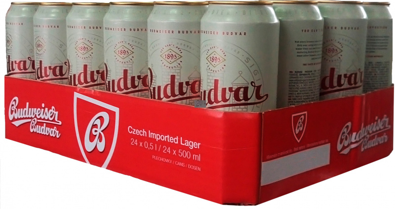 Упаковка пива Budweiser Budvar світле фільтроване 5%