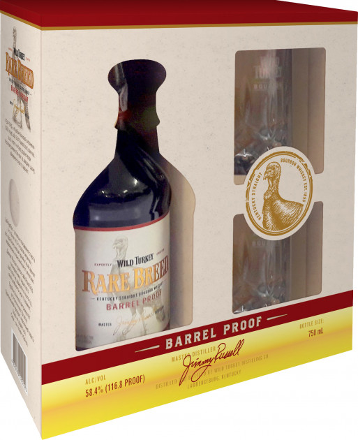 Набір Бурбон Wild Turkey Rare Breed до 12 років витримки 58.4% + 2 склянки