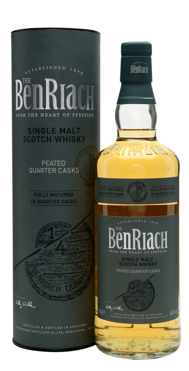 Віскі BenRiach Peated Quarter Casks в тубусі 46%