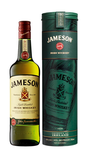 Віскі Jameson Irish Whiskey 40% в подарунковій металевій упаковці