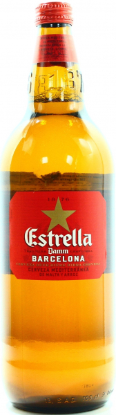Упаковка пива Estrella Damm Lager світле фильтрованное 4.6% х 6 пляшок