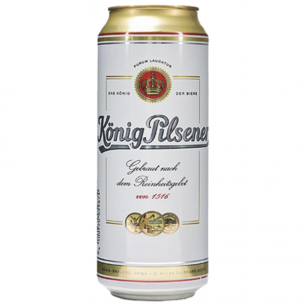 Пиво Konig Pilsener світле фильтрованное 4.9%